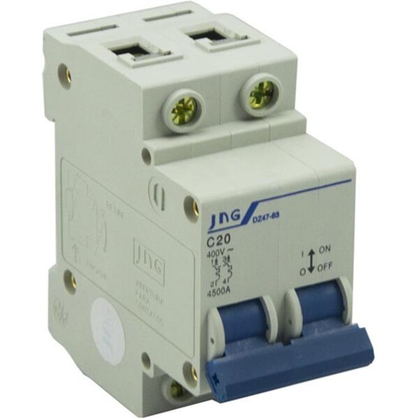 Mini Disjuntor Bipolar 20A Curva C JNG