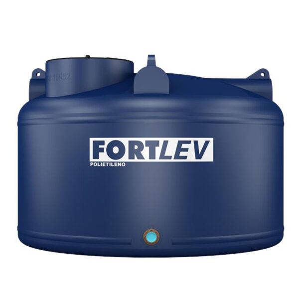 Caixa d'Água Polietileno Fortplus com Tampa Rosca Azul 5000L Fortlev