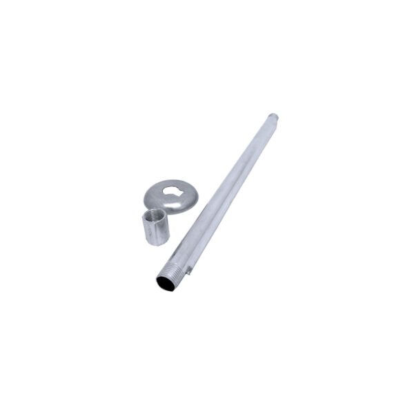Cano para Chuveiro com Canopla e Luva Alumínio 40cm 1/2" Bognar