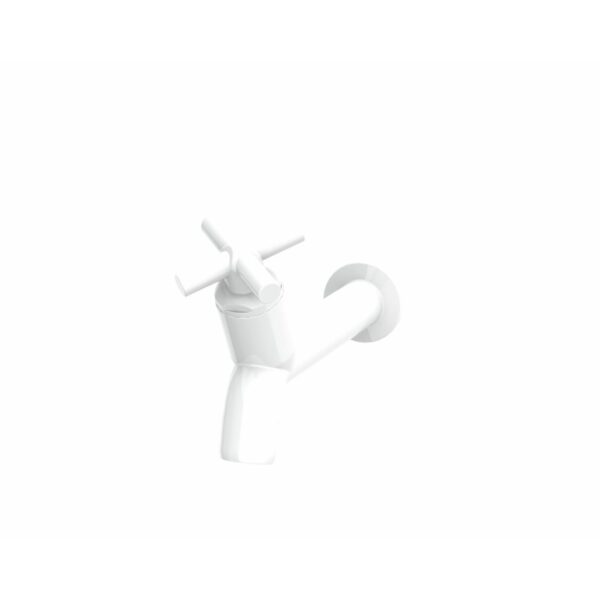Torneira para Cozinha Parede Bica Baixa Branco Siena ABS