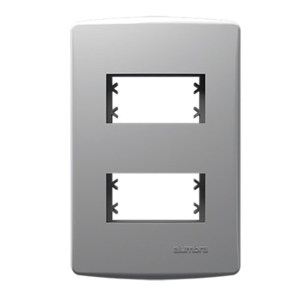Placa 2 Postos 4x2 com Suporte Biancopro Alumbra