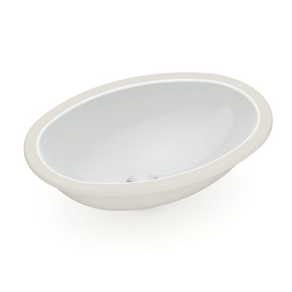 Cuba de Embutir Louça Oval Branca 49,5x33,5cm Celite
