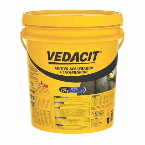 Aditivo Acelerador de Pega Ultrarrápido Incolor Vedacit