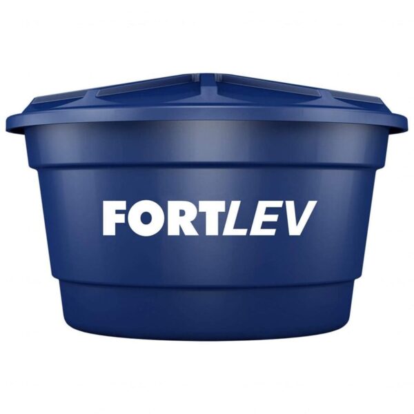 Caixa d'Água Polietileno com Tampa Azul 500L Fortlev
