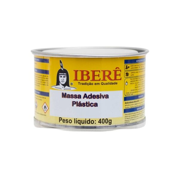 Massa Adesiva Plástica Branca com Catalisador 400g Ibere