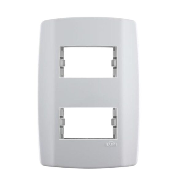 Placa 2 Postos Separados 4x2 com Suporte Slim Ilumi