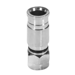 Conector Metálico com Rosca RG6U Niquelado Interneed