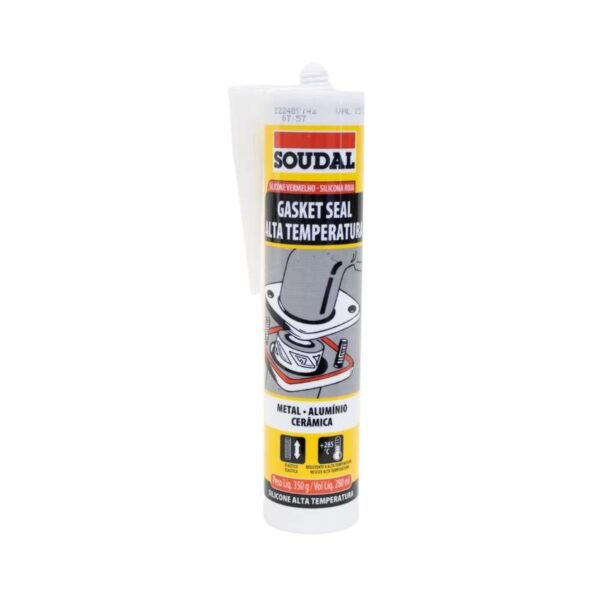 Silicone Acético Alta Temperatura Gasket Seal Vermelho 350g Soudal