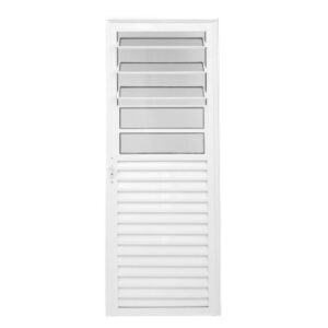 Porta Basculante Vidro Boreal Alumínio Branco 210x80cm Lux