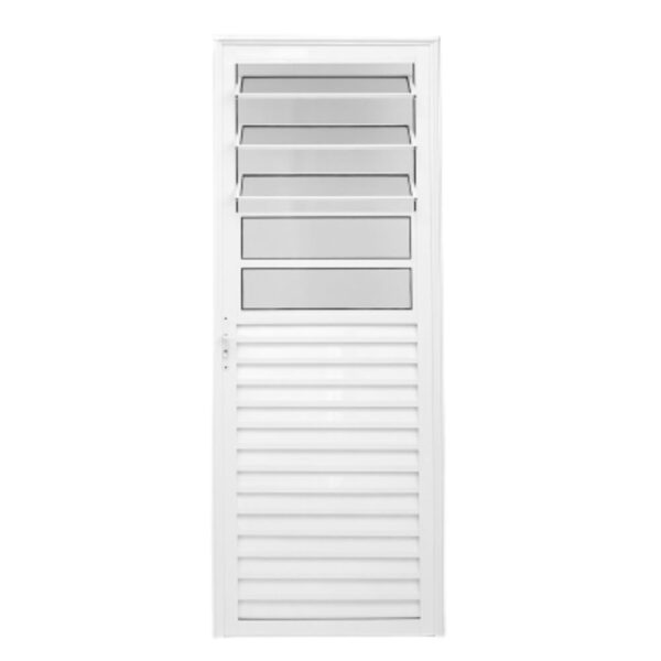 Porta Basculante Vidro Boreal Alumínio Branco 210x80cm Lux