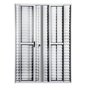 Porta Balcão Veneziana 6 Folhas Alumínio Branco Lux