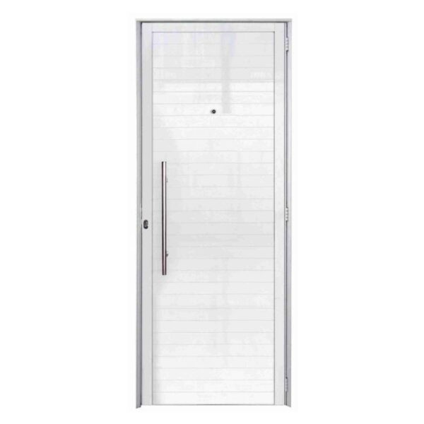 Porta Lambril Alumínio Branco com Puxador 210x80cm Lux