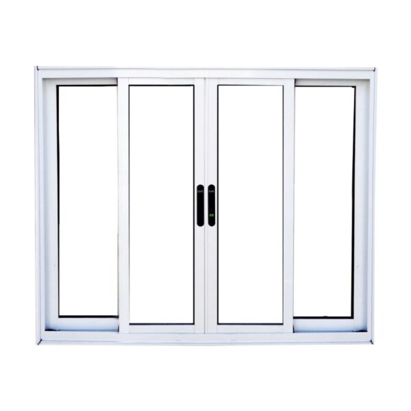 Janela de Correr 4 Folhas sem Grade Alumínio Branco Premium Lux
