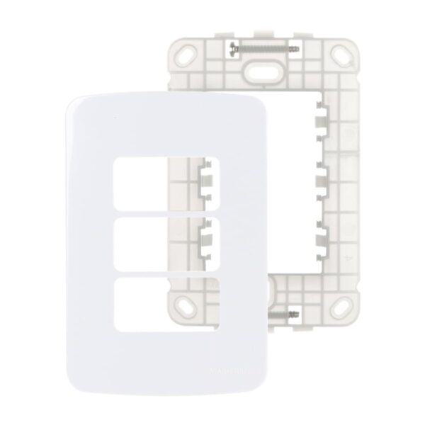 Placa 3 Postos 4x2 com Suporte B3 Margirius