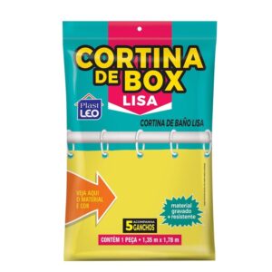 Cortina para Box Polietileno Lisa 1,35x1,78m Sortidas