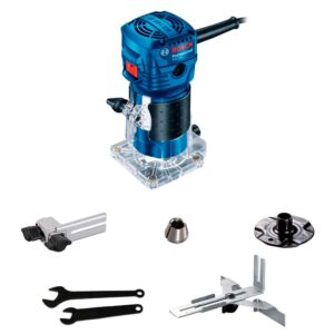 Tupia Laminadora 1/4" (6mm) 550W GKF550 com 2 Pinças Bosch