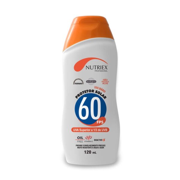 Protetor Solar FPS 60 120ml Nutriex Profissional