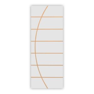 Folha de Porta Frisada Colmeia Melamínica Neblina Branco MGM