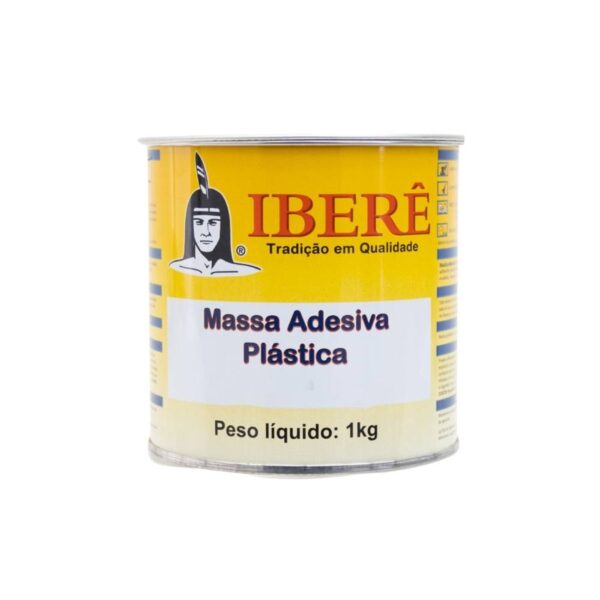 Massa Adesiva Plástica Branco 1Kg Ibere