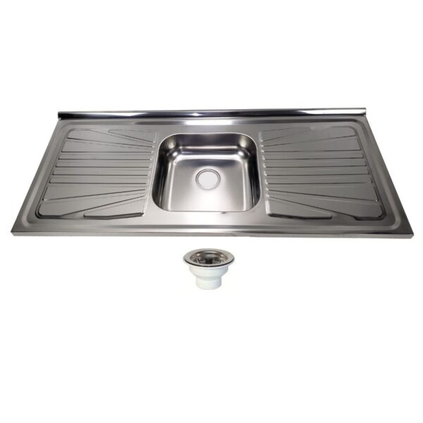 Pia para Cozinha Aço Inox S400 120x52cm com Válvula Fabrinox