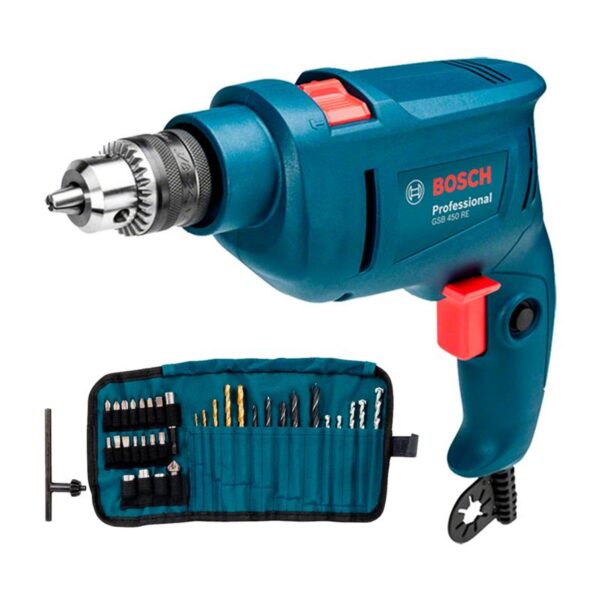 Furadeira de Impacto 3/8" (10mm) GSB450RE Kit X-line 34 Peças Bosch