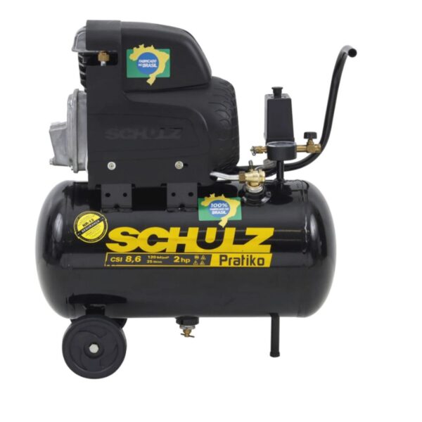Motocompressor CSI 25L 8,6 pés 120LBS 2HP Pratiko Schulz