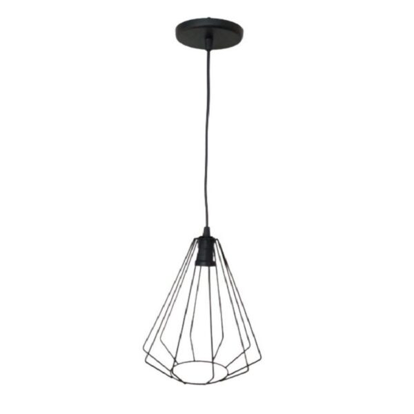 Pendente Cone Aramado em Metal para 1 Lâmpada E27 Art Line