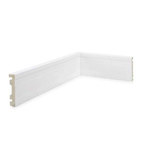Guarnição Poliestireno Frisado Branco Ruffino