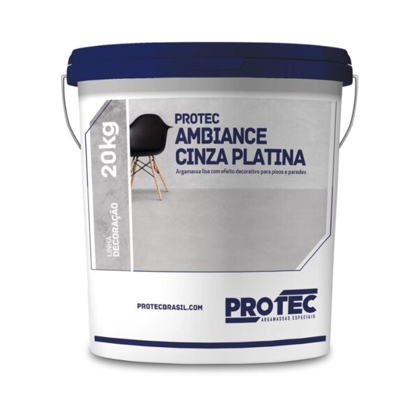 Argamassa Cimento Queimado Piso e Parede Cinza Platina 20Kg Protec