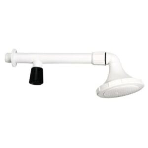 Ducha Fria 4" com Cano e Registro Branco 20cm 1/2" Luconi
