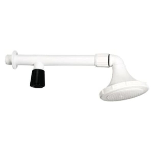 Ducha Fria 4" com Cano e Registro Branco 20cm 1/2" Luconi
