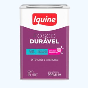 Tinta Premium Acrílica Fosco Durável Branco Neve 18L Iquine