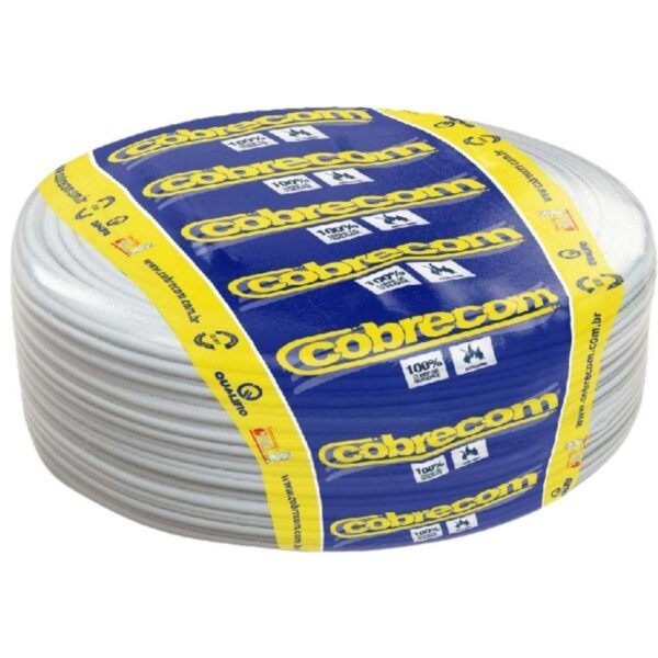 Cabo Paralelo 1mm² 300V Branco por Metro Cobrecom