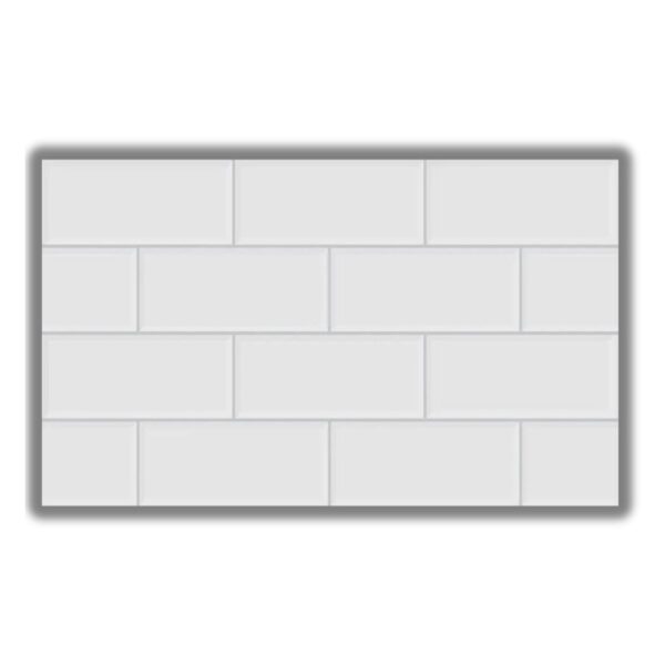 Revestimento York Branco Retificado Acetinado Branco 39x75 2,06m2
