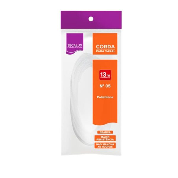 Corda para Varal Polietileno Branco 13m Secalux