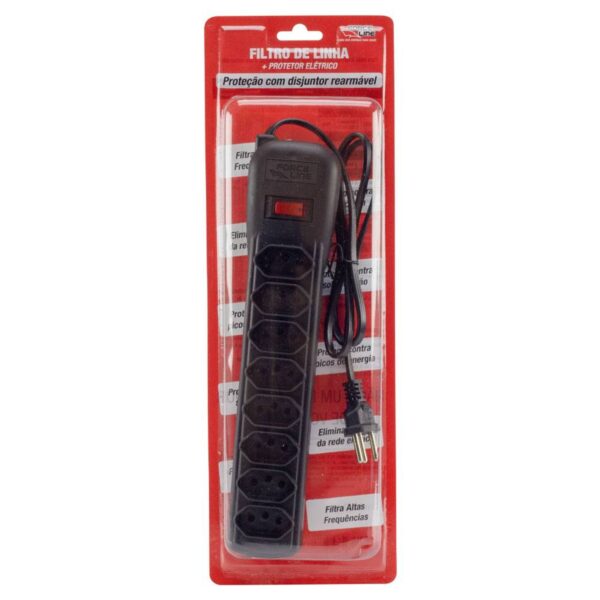 Filtro de Linha com 8 Tomadas 10A 80cm Force Line