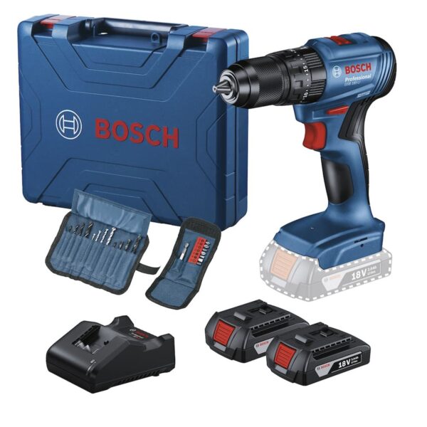 Furadeira Parafusadeira de Impacto 1/2" 18V 2Bat + 23 acs GSB185 Bosch