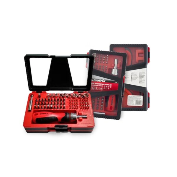 Jogo com Chave Catracada Soquetes E Bits Encaixe 1/4" 78 Peças MTX