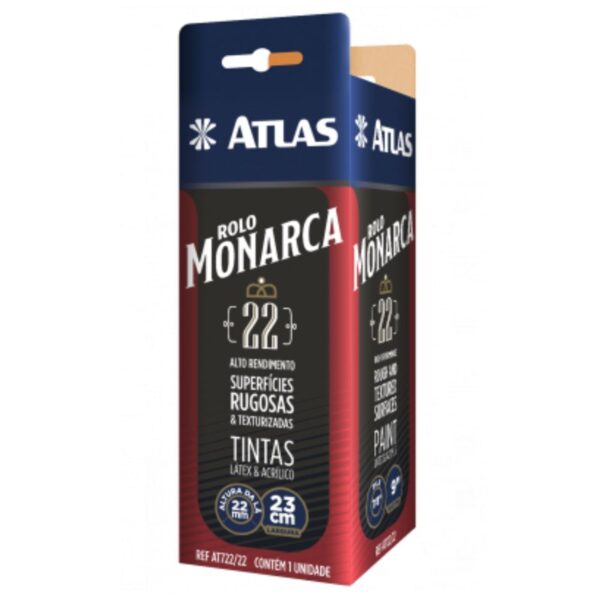 Rolo de Lã Sintético sem Suporte Monarca AT722/22 23cm Atlas