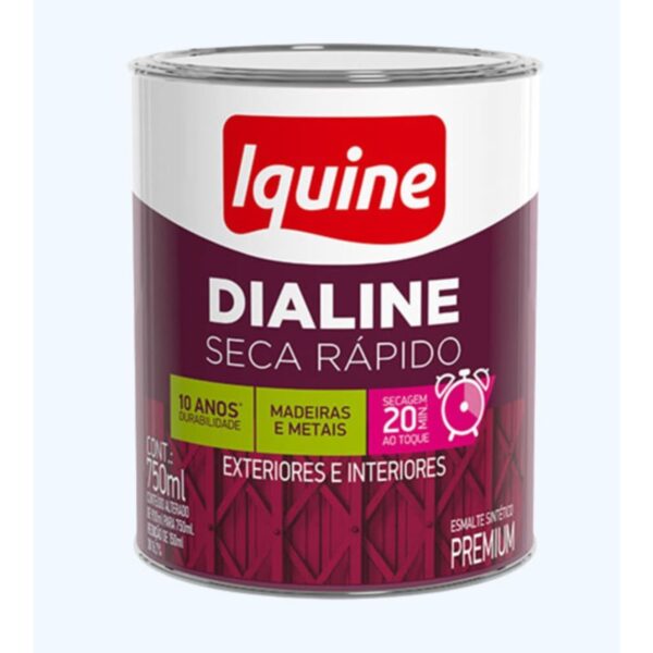 Esmalte Premium Sintético Acetinado Dialine Branco 750ml