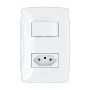 Conjunto Interruptor Simples + Tomada 20A 4x2 Finesse Plus B.Lux