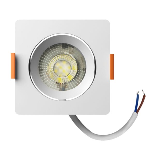 Spot LED de Embutir Easy Decor Quadrado Branco 3W Bivolt Bronzearte