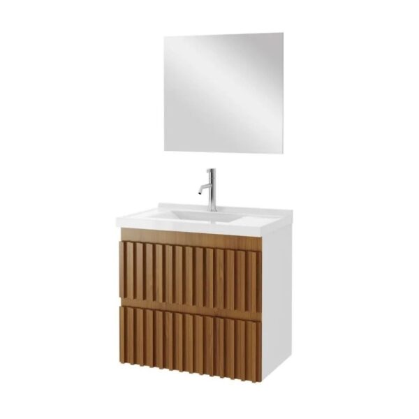 Kit Gabinete para Banheiro Argo Freijó 66cm Astral Design