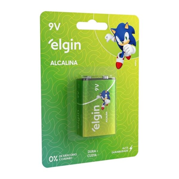 Bateria Alcalina 9V Elgin