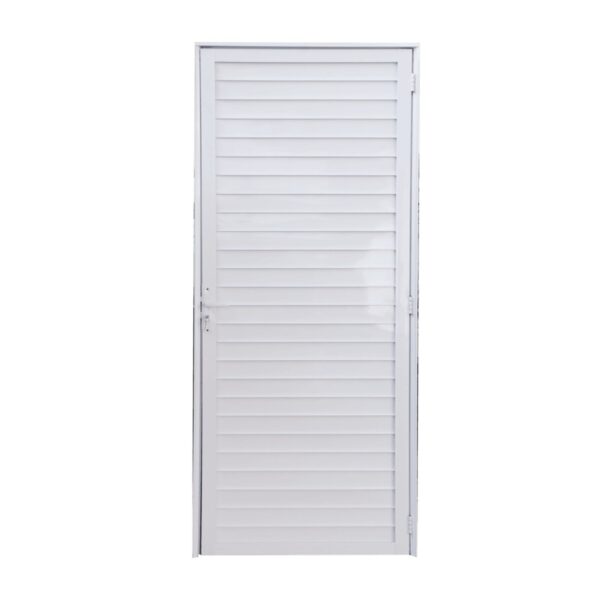 Porta Laminada Fechada Alumínio Branco 210x60cm Lux