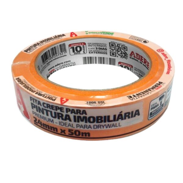 Fita Crepe Laranja 24mmx50m Adere
