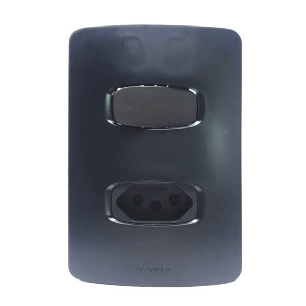 Conjunto Interruptor Simples + Tomada 10A 4x2 Gracia Maxx Alumbra