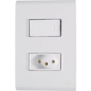 Conjunto Interruptor Simples + Tomada 10A 4x2 Liz Tramontina