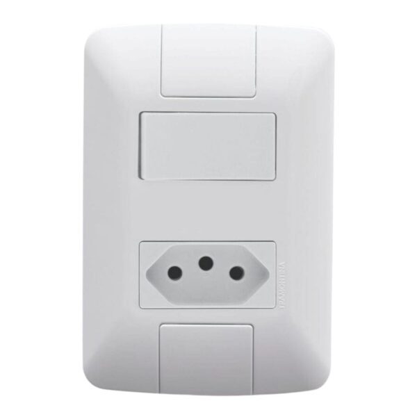 Conjunto Interruptor Simples + Tomada 10A 4x2 Aria Tramontina