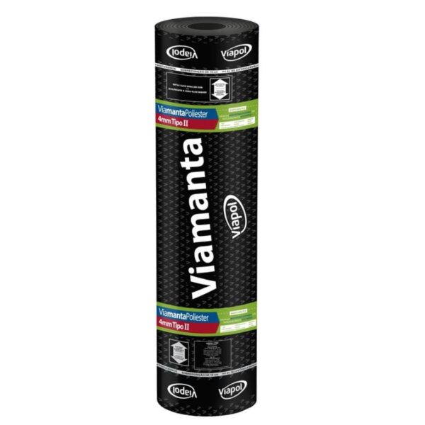 Manta Asfáltica Poliéster Viamanta 4mm 10m Viapol